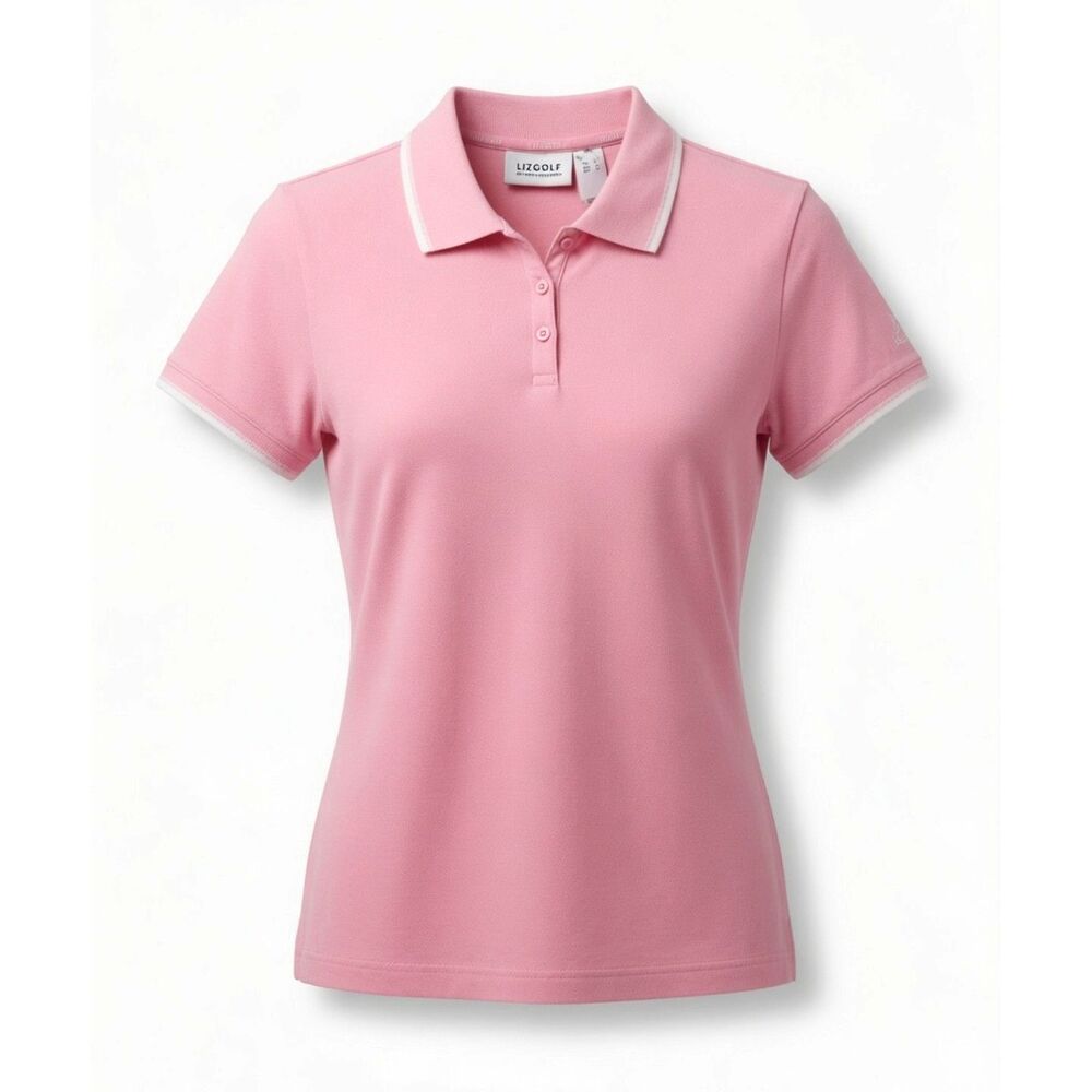 Liz Golf Women's Size L Light Pink Short Sleeve Preppy Sporty Polo Shirt